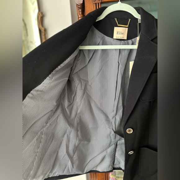 Elie Tahari NWT Black Spring Blazer Jacket - size 6 - Picture 6 of 7